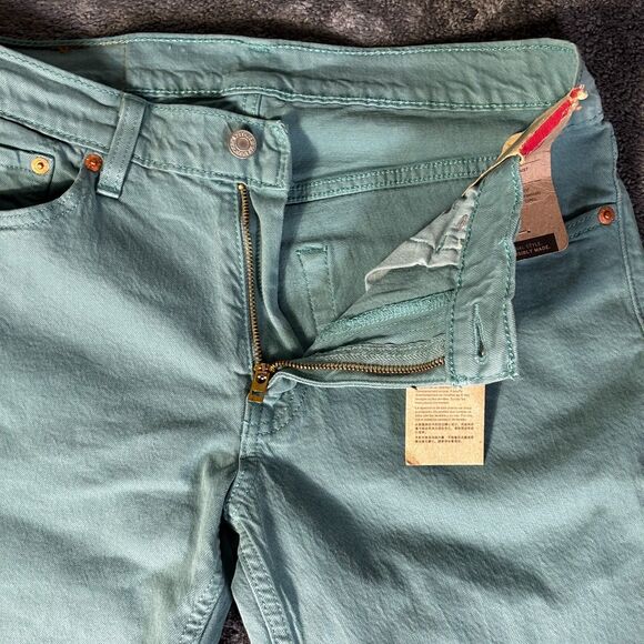 Levi’s Jeans 511 Slim 30x32 Teal Green Eco Ease Stretch Denim NWT New - Picture 3 of 13
